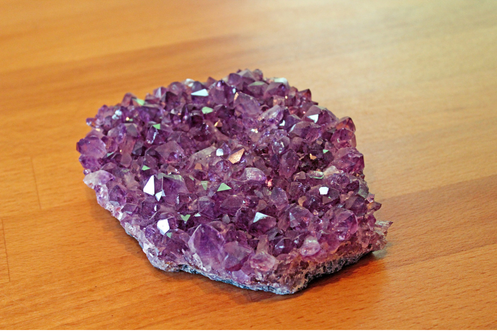 Crystal healing stone named amethyst